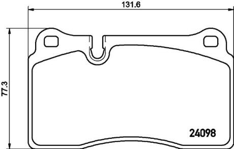 Колодки гальмівні дискові; передня вісь HELLA 8DB 355 011-851