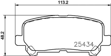 Комплект гальмівних накладок, дискове гальмо HELLA 8DB 355 020-601