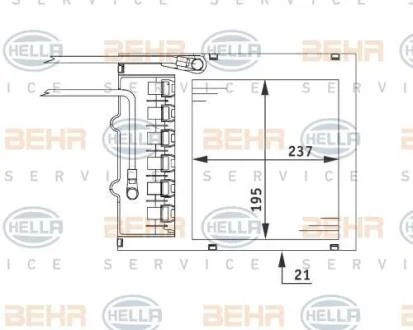 Радіатор пічки HELLA 8FH 351 311151
