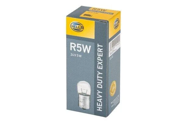 Лампа розжарювання, R5W 24V 5W BA 15s Heavy Duty Expert HELLA 8GA 002 071261 (фото 1)