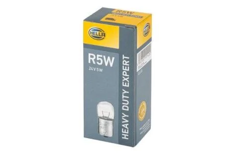 Лампа розжарювання, R5W 24V 5W BA 15s Heavy Duty Expert HELLA 8GA 002 071261