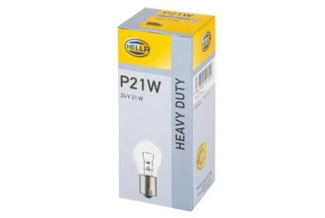 Лампа розжарювання HEAVY DUTY P21W 24V 21W BA 15s HELLA 8GA 002 073241
