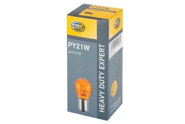 PY21W Heavy Duty 24V 21W автолампа жовта HELLA 8GA 006 841251 (фото 1)