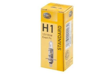 Лампа розжарювання STANDARD H1 12V 55W P14,5s HELLA 8GH 002 089131