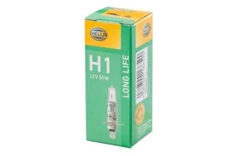 H1 Long Life 12V 55W автолампа P14,5s (LONG LIFE UP TO 3x LONGER LIFETIME) HELLA 8GH 002 089351