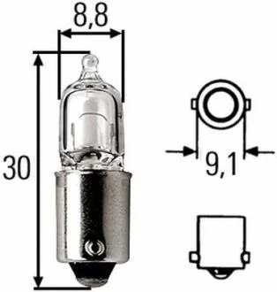 Лампа 12V H5W 5W BA9s HELLA 8GH 002 473151
