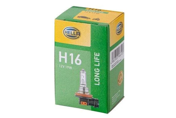 Лампа розжарювання LONG LIFE H16 12В PGJ19-3 HELLA 8GH 186 996001 (фото 1)