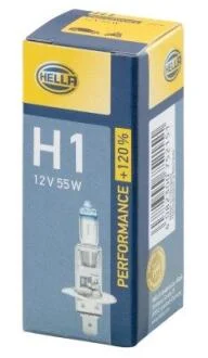 H1 12V 55W Лампа розжарювання PLUS 120% HELLA 8GH 223 498011