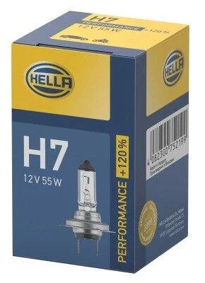 H7 12V 55W Лампа розжарювання PLUS 120% HELLA 8GH 223 498031 (фото 1)