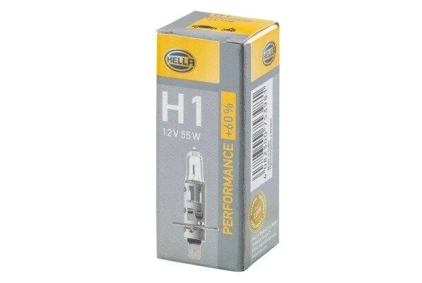 Лампа розжарювання PERFORMANCE UP 60% TO H1 12V 55W P14,5s HELLA 8GH 223 498211 (фото 1)