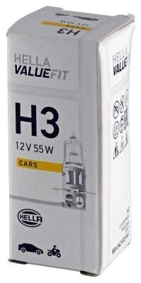 Лампа 12V H3 55W PK22s VALUEFIT HELLA 8GH 242 632041 (фото 1)