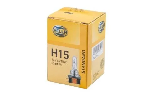 Лампа розжарювання, H15, 55/15W 12V HELLA 8GJ 168 119001