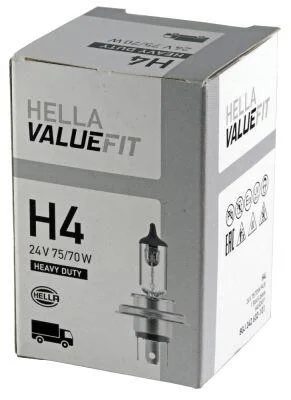 Лампа 24V H4 75/70W P43t VALUEFIT HELLA 8GJ 242 632101 (фото 1)