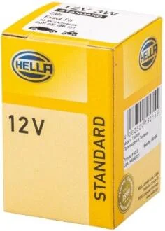 H 12V 3W Лампа розжарювання STANDARD HELLA 8GP 002 068131