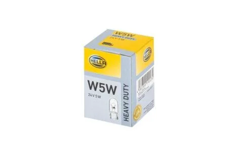 Лампа розжарювання, W5W 24V 5W W 2,1 x 9,5d HELLA 8GP 003 594251