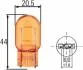 Лампа 12V WY21W 21W W3x16d HELLA 8GP 009 021002