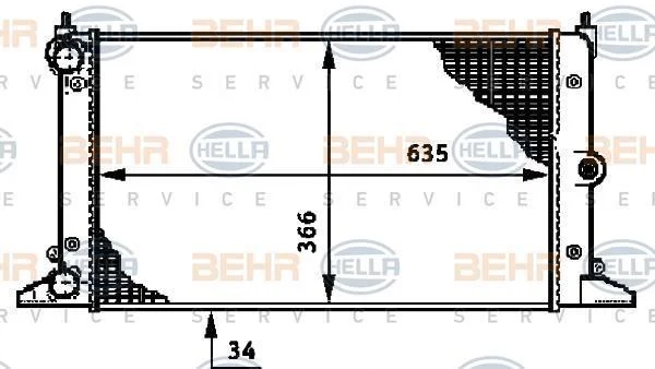 Радіатор системи охолодження HELLA 8MK376720511 (фото 1)