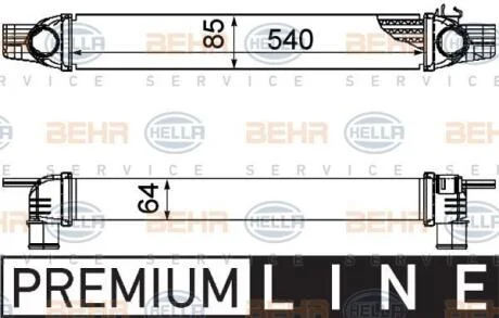 Радіатор наддуву HELLA 8ML 376 746531
