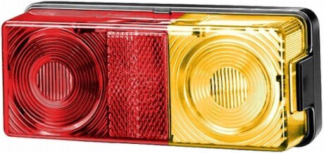 Елемент задн ліхтаря Лів/Прав (з індикатором, із стоп-сигналом, паркувальні вогні, універсальні) CASE IH 50, 60, 70, 80, 90, 100, 100 C, 110, 120, 135, 150, 170, 80 C, 90 C HELLA 9EL997310001