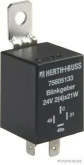 Реле повороту (24В кількість контактів: 4 2(4)x21) MERCEDES T2/LN1 04.86-12.94 HERTH + BUSS 75605133