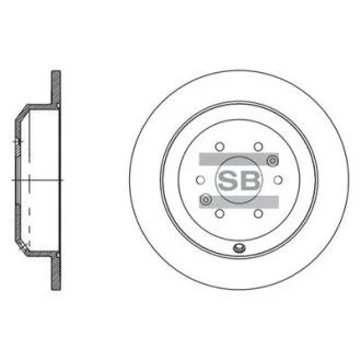 Гальмівний диск Hi-Q (SANGSIN) SD2066