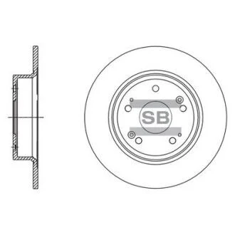 Гальмівний диск Hi-Q (SANGSIN) SD4111