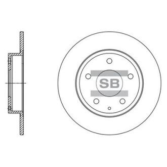 Гальмівний диск Hi-Q (SANGSIN) SD4422