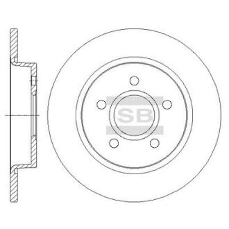 Гальмівний диск Hi-Q (SANGSIN) SD5303