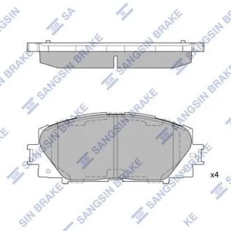 Комплект гальмівних накладок, дискове гальмо Hi-Q (SANGSIN) SP1377A