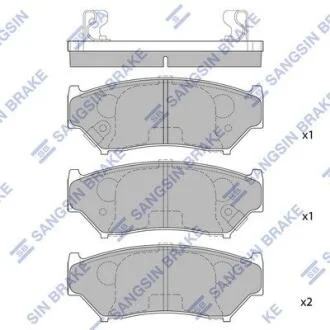 Комплект гальмівних накладок, дискове гальмо Hi-Q (SANGSIN) SP1584