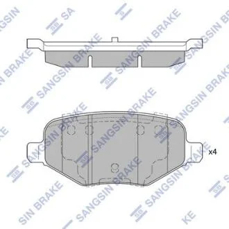 Комплект гальмівних накладок, дискове гальмо Hi-Q (SANGSIN) SP1621