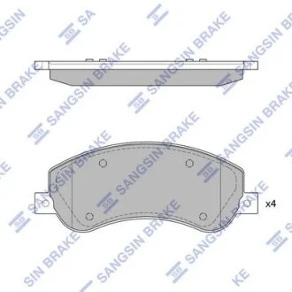Комплект гальмівних накладок, дискове гальмо Hi-Q (SANGSIN) SP1675A