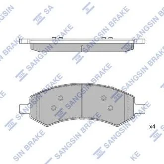 Комплект гальмівних накладок, дискове гальмо Hi-Q (SANGSIN) SP1785