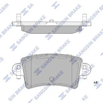 Комплект гальмівних накладок, дискове гальмо Hi-Q (SANGSIN) SP1895