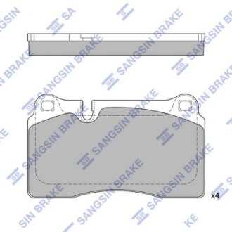 Комплект гальмівних накладок, дискове гальмо Hi-Q (SANGSIN) SP2231