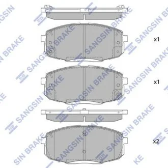 Комплект гальмівних накладок, дискове гальмо Hi-Q (SANGSIN) SP4098