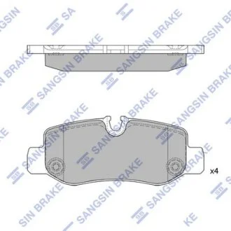 Комплект гальмівних накладок, дискове гальмо Hi-Q (SANGSIN) SP4130