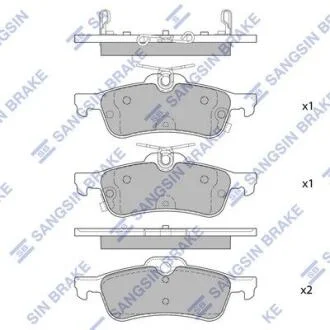Комплект гальмівних накладок, дискове гальмо Hi-Q (SANGSIN) SP4133