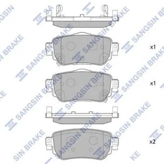 Комплект гальмівних накладок, дискове гальмо Hi-Q (SANGSIN) SP4140