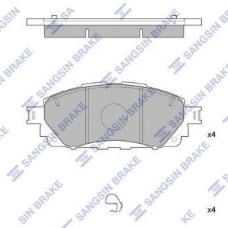 Комплект гальмівних накладок, дискове гальмо Hi-Q (SANGSIN) SP4264