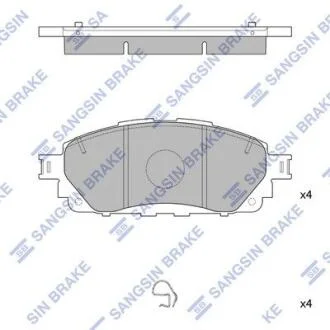 Комплект гальмівних накладок, дискове гальмо Hi-Q (SANGSIN) SP4264