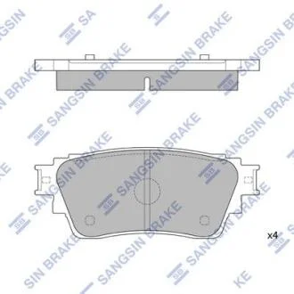 Комплект гальмівних накладок, дискове гальмо Hi-Q (SANGSIN) SP4350