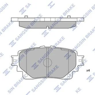 Комплект гальмівних накладок, дискове гальмо Hi-Q (SANGSIN) SP4449