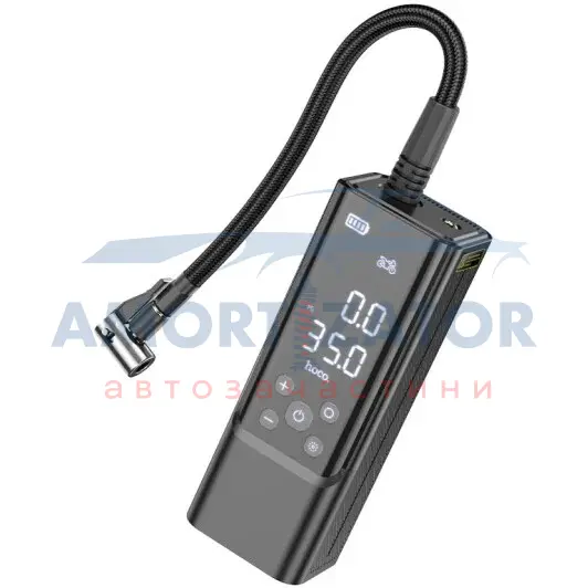 Автомобільний насос ZP7 Maddy portable smart air pump(5000mAh) Black HOCO 6942007614511 (фото 1)