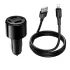 Автомобільний зарядний пристрій Z69 Vivido 24W(2C2A) car charger set(iP) Black HOCO 6942007681537 (фото 2)