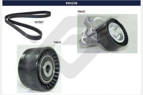 Комплект поліклинових ременів HUTCHINSON KHV 236
