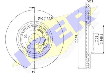 Диск гальмівний ICER 78BD4150-2