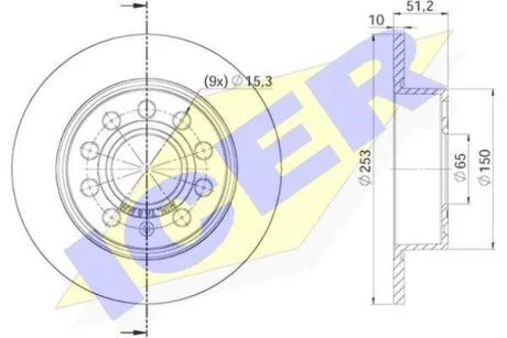 Диск гальмівний ICER 78BD56402