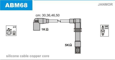 Дроти в/в Audi A2 1.4 02.00-08.05// Seat Cordoba, Ibiza 1.4 00-09, Skoda Fabia 1.4 99-07// VW Golf 1.4/1.6 97- JANMOR ABM68