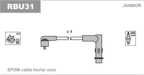 К-кт проводів В/В Renault Laguna 2.0 01-07/Megane I 2.0 JANMOR RBU31